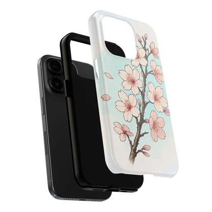Cherry Blossom Tough Phone Case — Floral Protective Phone Cover