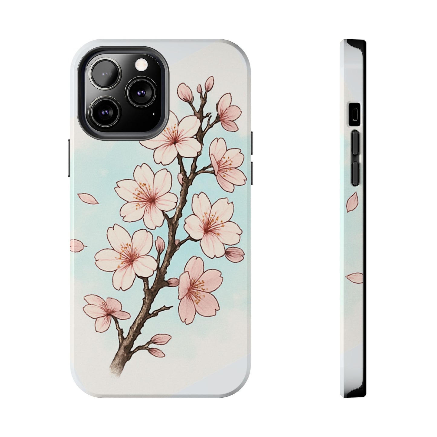 Cherry Blossom Tough Phone Case — Floral Protective Phone Cover