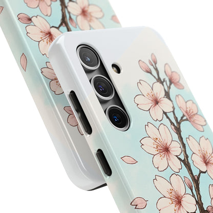 Cherry Blossom Tough Phone Case — Floral Protective Phone Cover