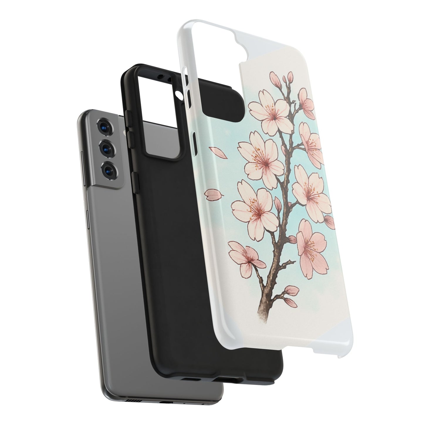 Cherry Blossom Tough Phone Case — Floral Protective Phone Cover