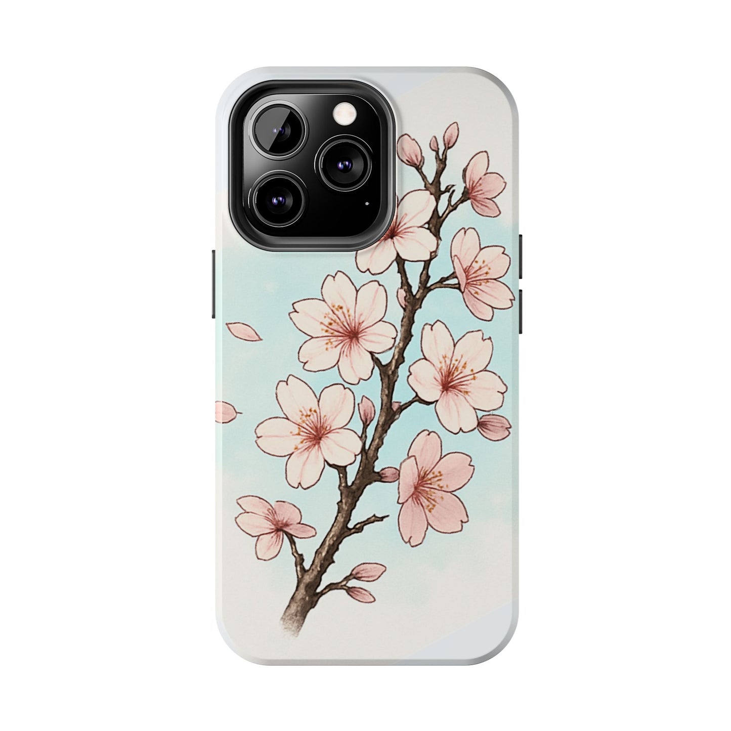 Cherry Blossom Tough Phone Case — Floral Protective Phone Cover