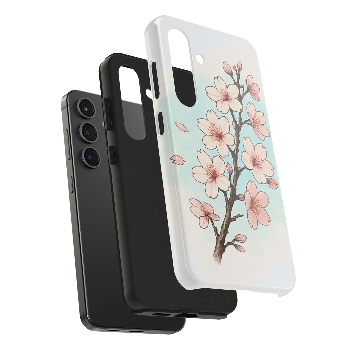 Cherry Blossom Tough Phone Case — Floral Protective Phone Cover