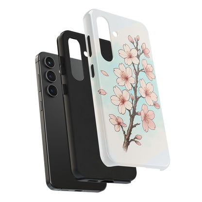 Cherry Blossom Tough Phone Case — Floral Protective Phone Cover