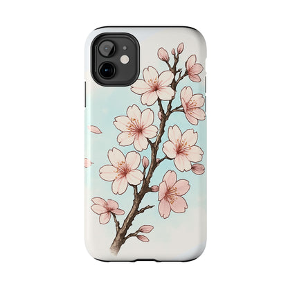Cherry Blossom Tough Phone Case — Floral Protective Phone Cover
