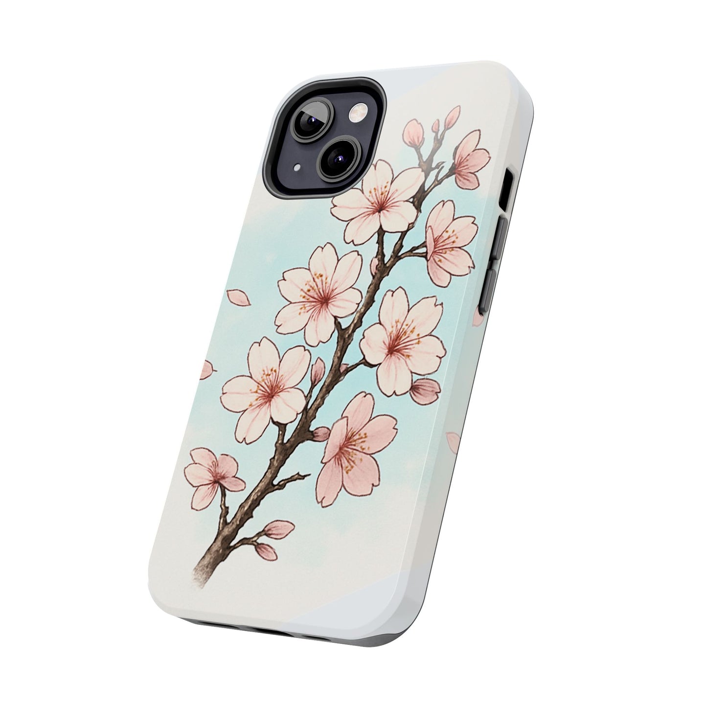 Cherry Blossom Tough Phone Case — Floral Protective Phone Cover