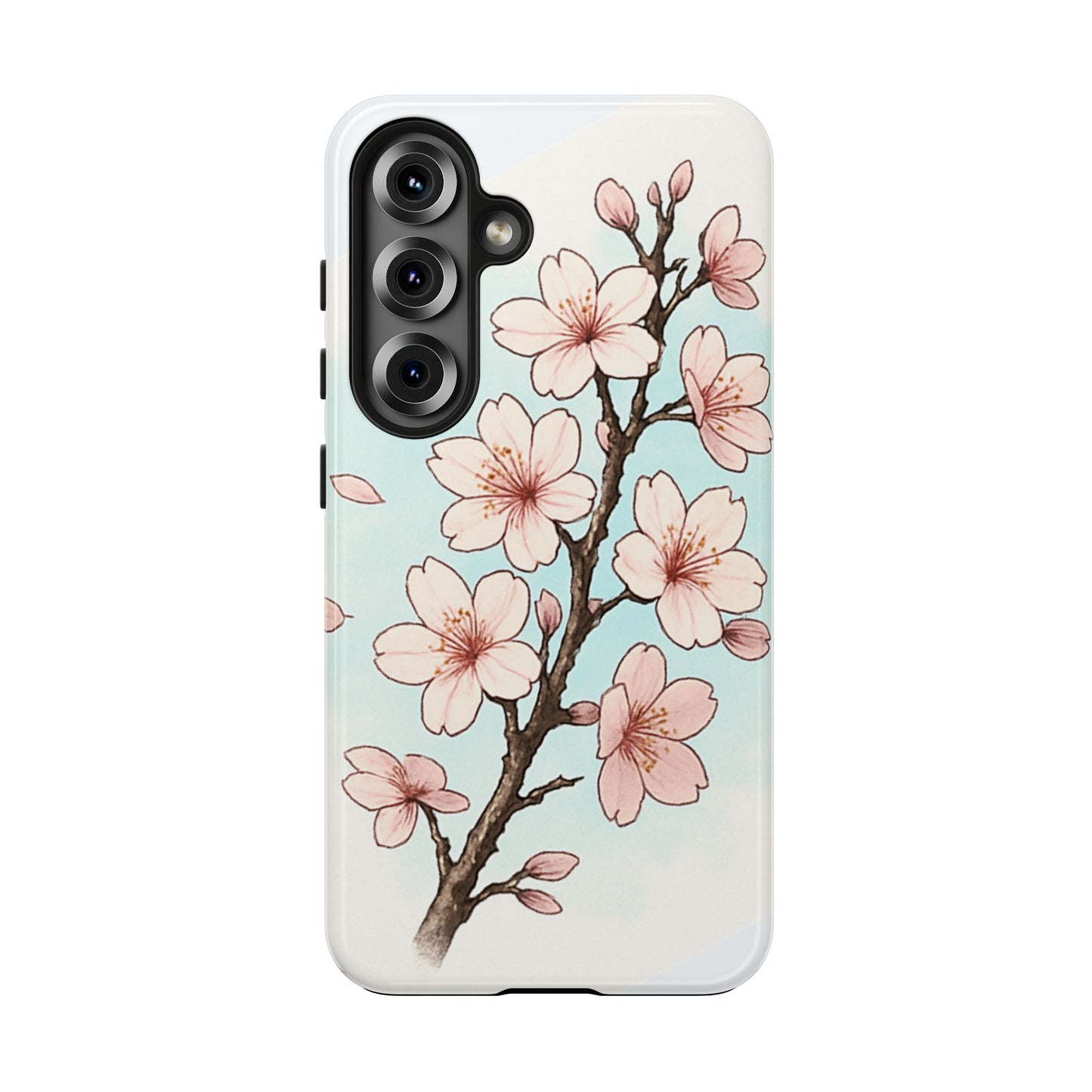 Cherry Blossom Tough Phone Case — Floral Protective Phone Cover