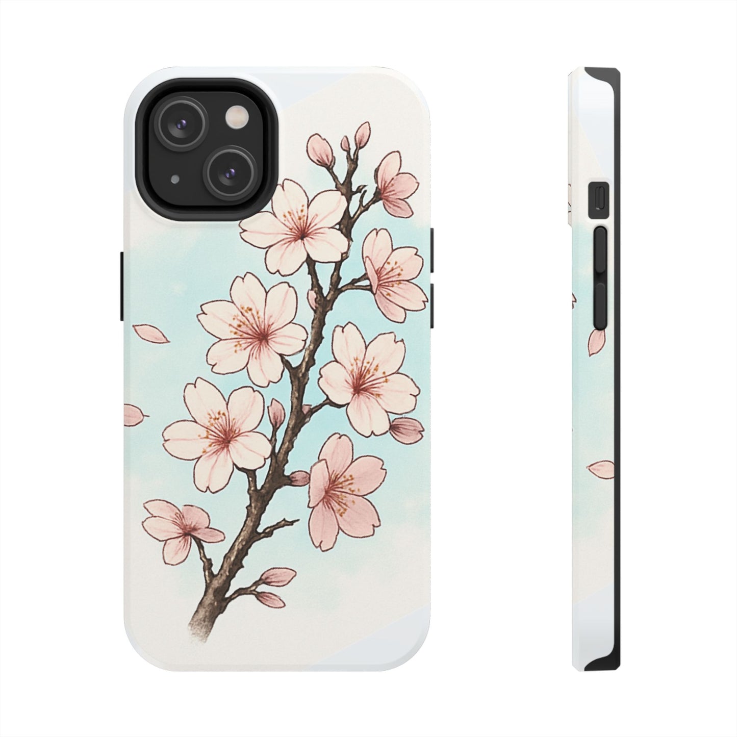 Cherry Blossom Tough Phone Case — Floral Protective Phone Cover