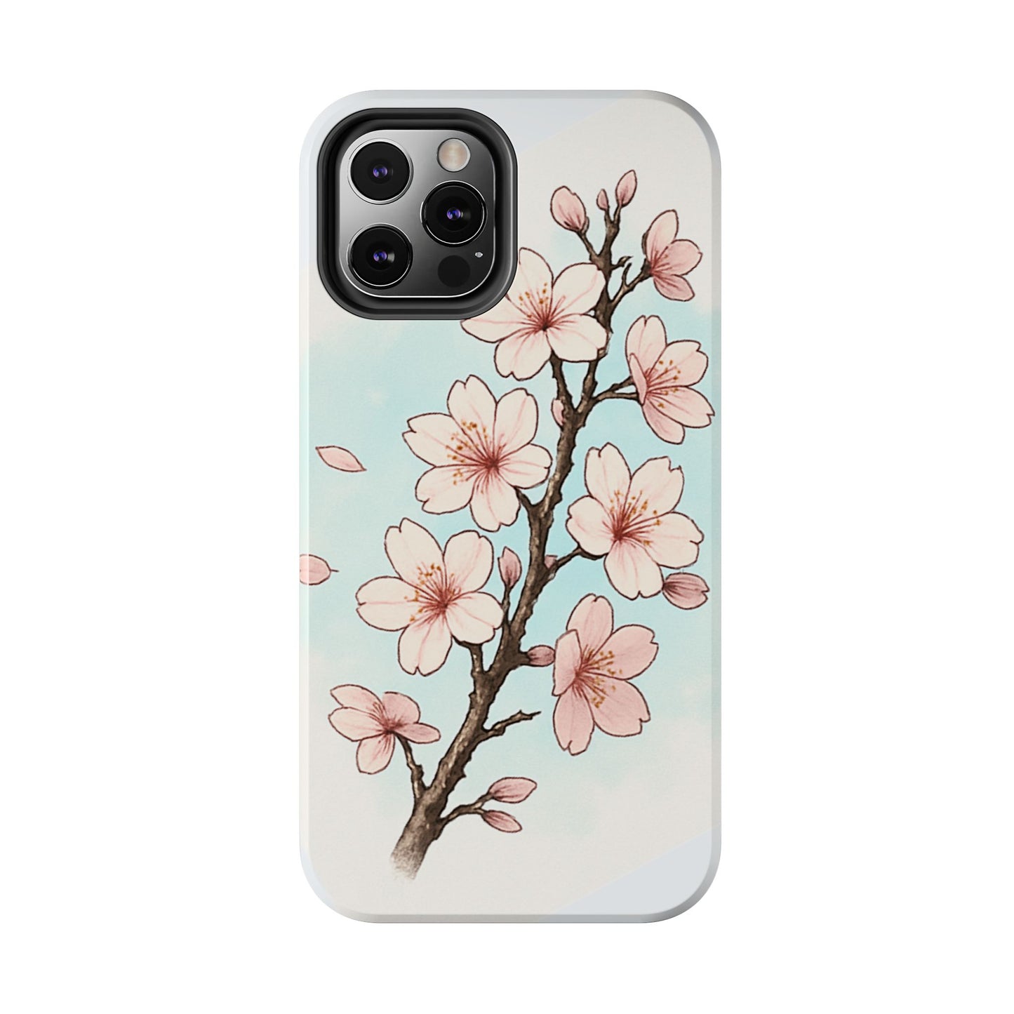 Cherry Blossom Tough Phone Case — Floral Protective Phone Cover
