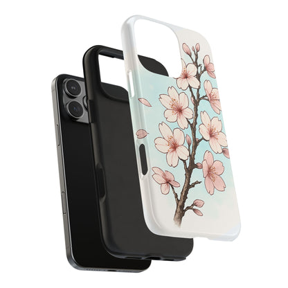 Cherry Blossom Tough Phone Case — Floral Protective Phone Cover