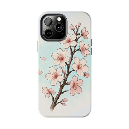 Cherry Blossom Tough Phone Case — Floral Protective Phone Cover