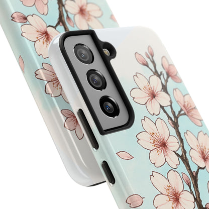 Cherry Blossom Tough Phone Case — Floral Protective Phone Cover