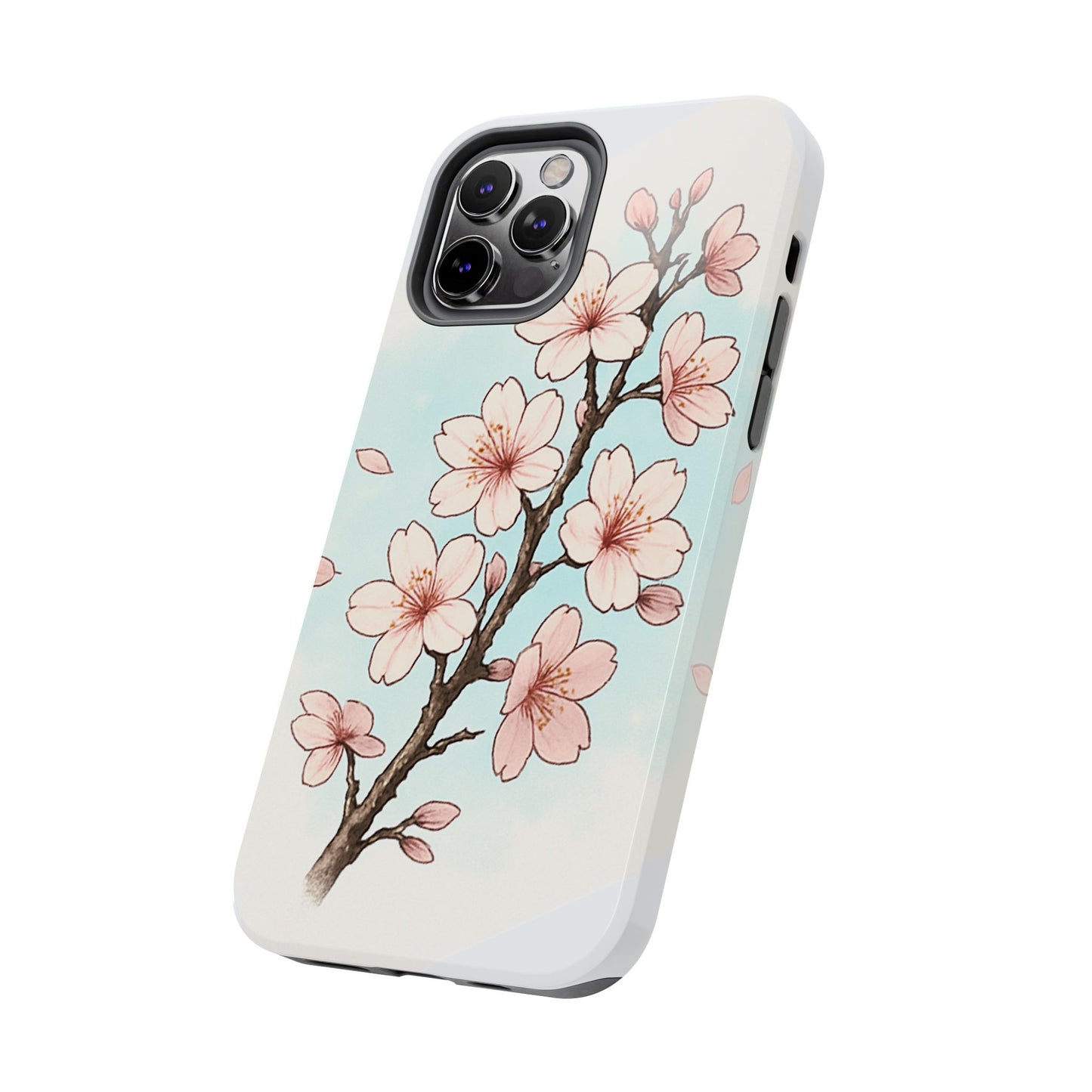 Cherry Blossom Tough Phone Case — Floral Protective Phone Cover