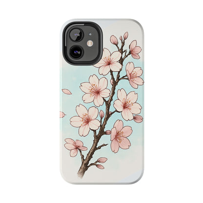 Cherry Blossom Tough Phone Case — Floral Protective Phone Cover