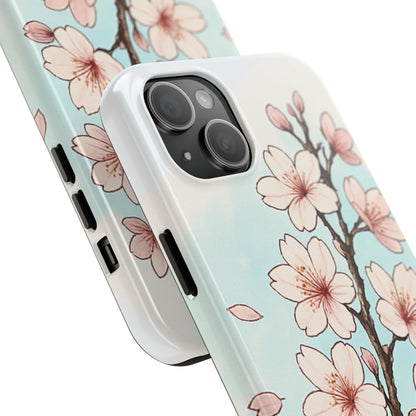 Cherry Blossom Tough Phone Case — Floral Protective Phone Cover