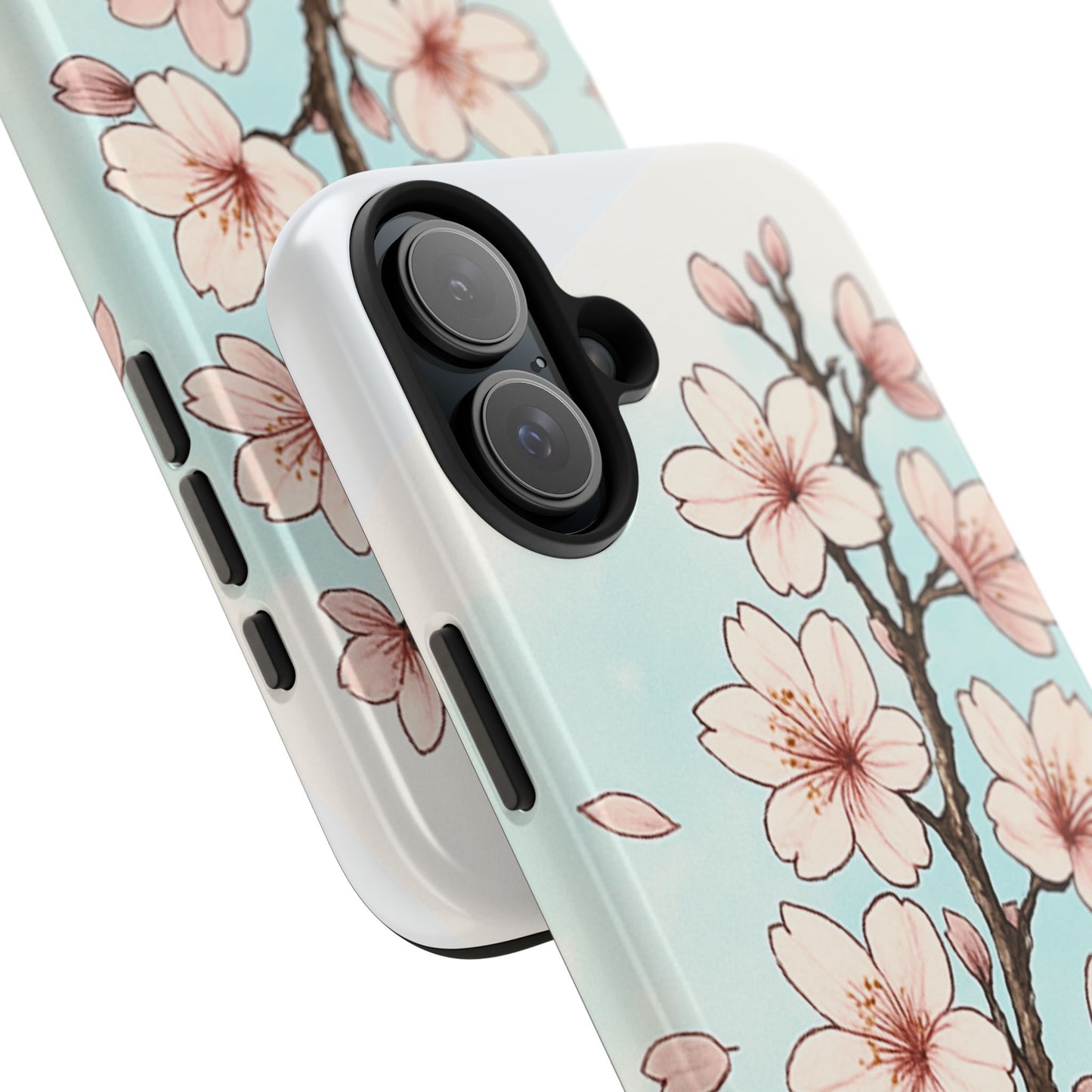 Cherry Blossom Tough Phone Case — Floral Protective Phone Cover