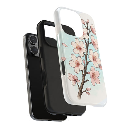 Cherry Blossom Tough Phone Case — Floral Protective Phone Cover