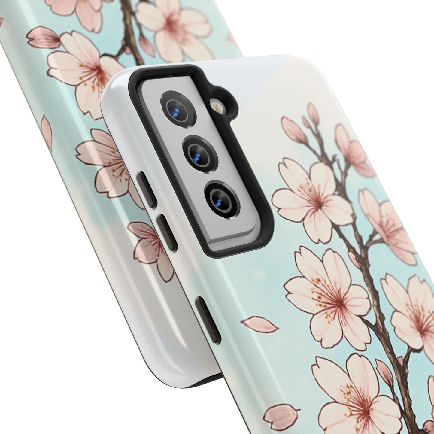 Cherry Blossom Tough Phone Case — Floral Protective Phone Cover