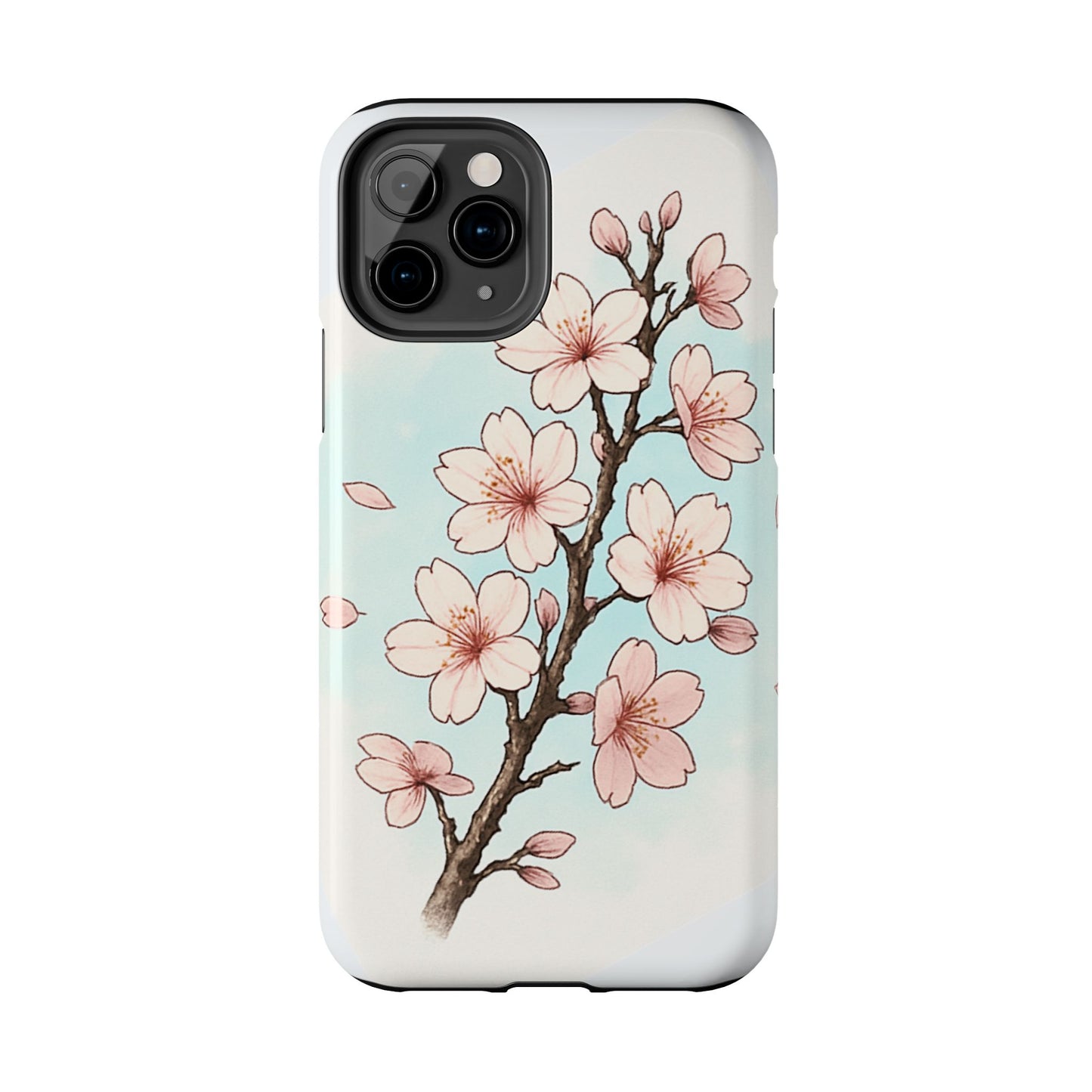 Cherry Blossom Tough Phone Case — Floral Protective Phone Cover