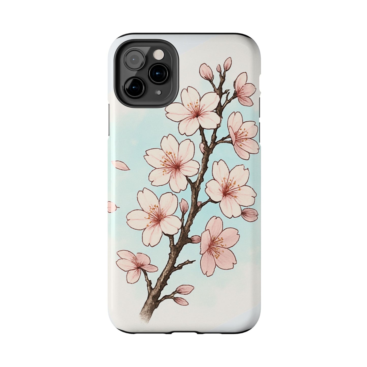 Cherry Blossom Tough Phone Case — Floral Protective Phone Cover