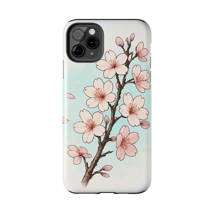 Cherry Blossom Tough Phone Case — Floral Protective Phone Cover