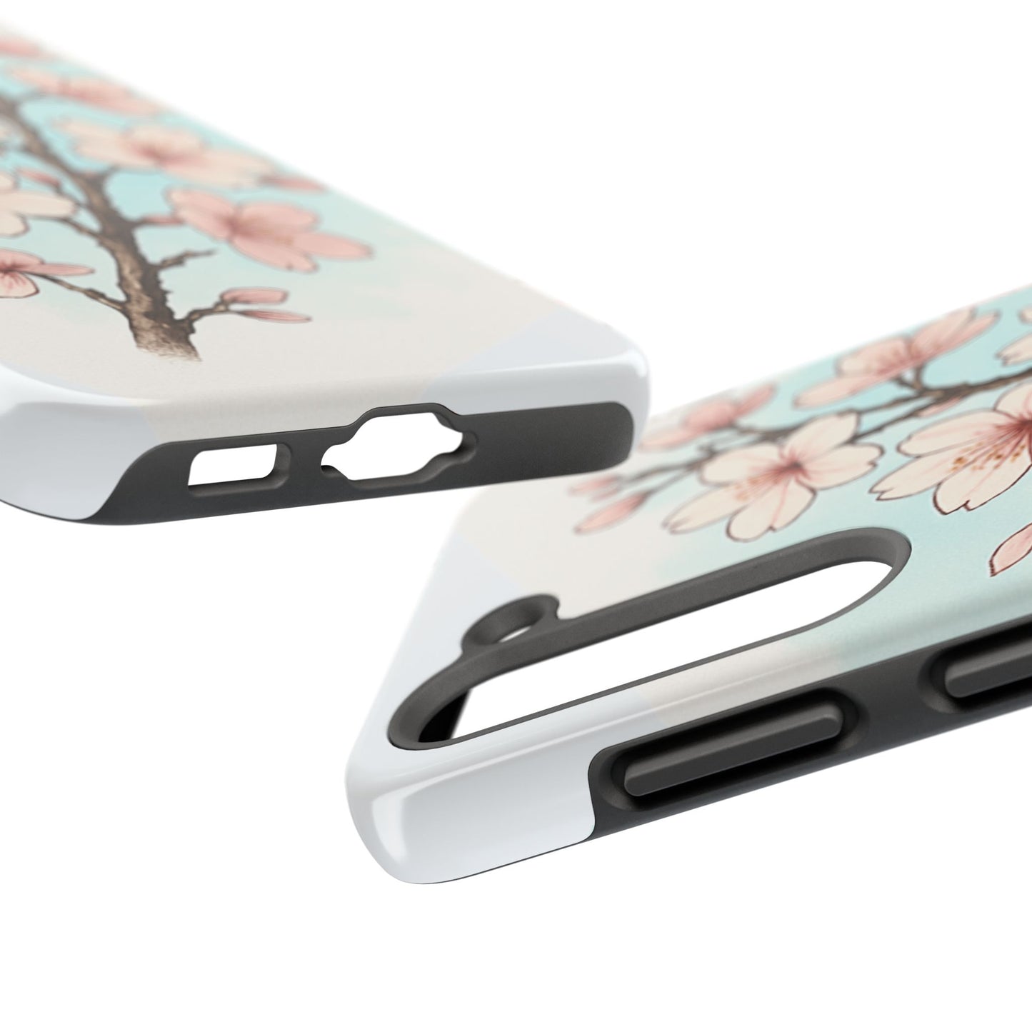 Cherry Blossom Tough Phone Case — Floral Protective Phone Cover