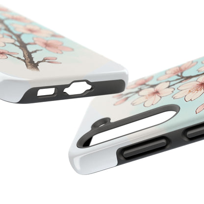 Cherry Blossom Tough Phone Case — Floral Protective Phone Cover
