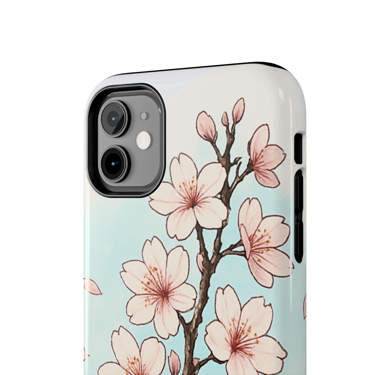 Cherry Blossom Tough Phone Case — Floral Protective Phone Cover
