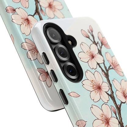 Cherry Blossom Tough Phone Case — Floral Protective Phone Cover