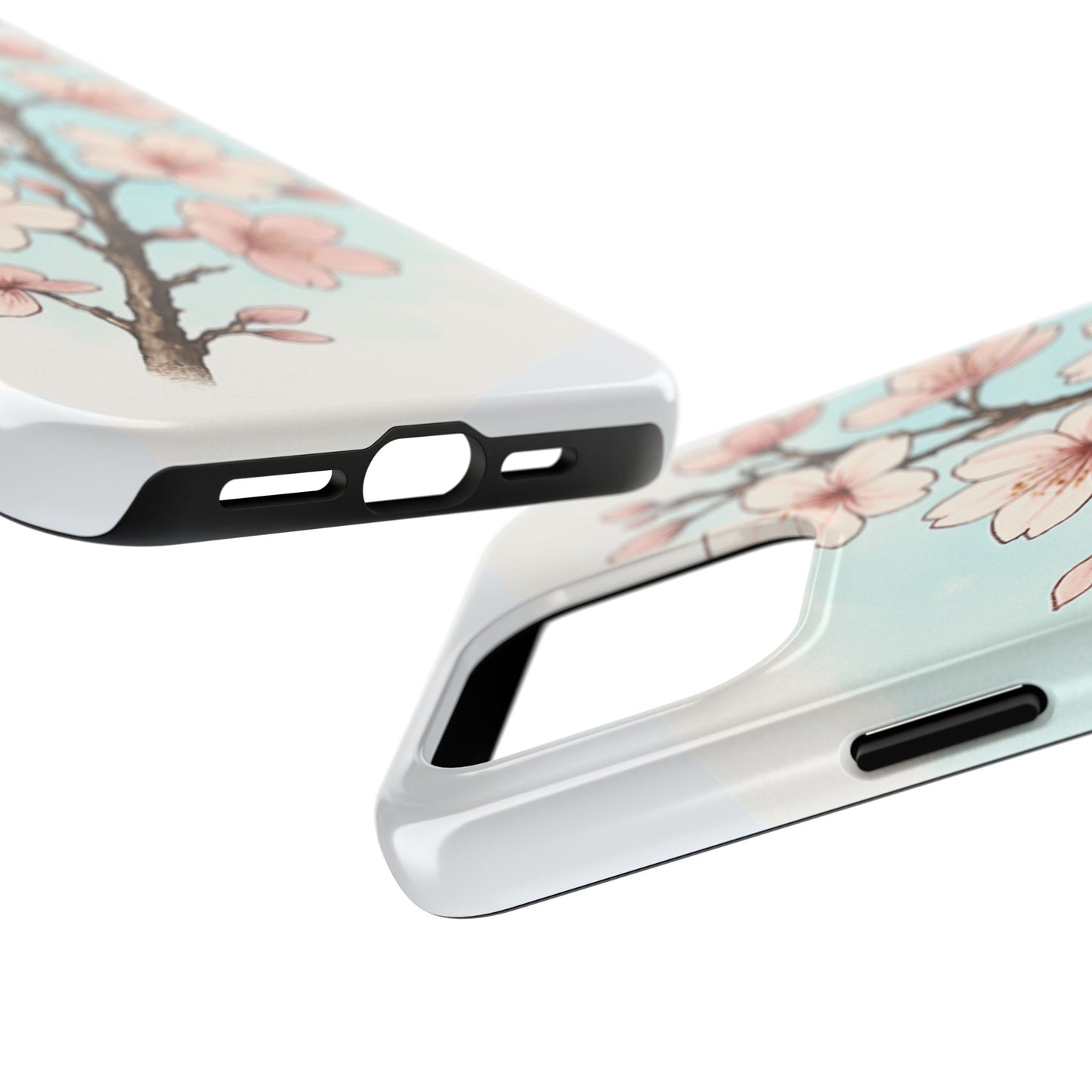 Cherry Blossom Tough Phone Case — Floral Protective Phone Cover