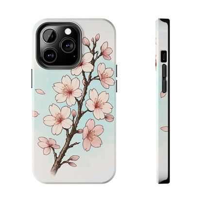 Cherry Blossom Tough Phone Case — Floral Protective Phone Cover