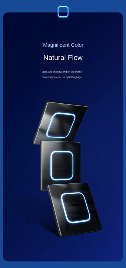 Depo Guye Glazen Lichtschakelaar – 1/2/3/4-Gang Touchpaneel met LED-indicator (110–250V)