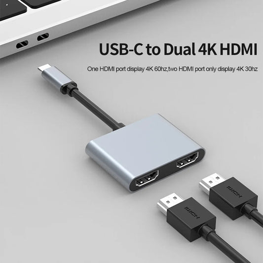 TEBE USB-C HUB Adapter – 4K HDMI Docking Station met Multiport USB-C Hub