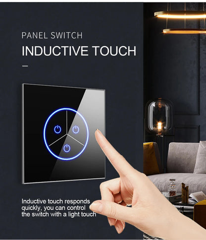 Tuya WiFi Smart Lichtschakelaar – 1/2/3-Gang Touchpaneel met App-bediening voor Alexa & Google Home