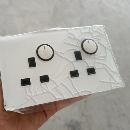 Wallpad Luxury Glass Light Switch – 1/2/3/4 Gang Round Design with LED Indicator (110–250V, 16A)