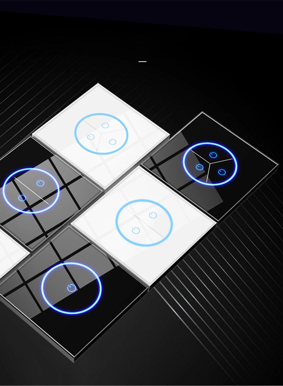 Tuya WiFi Smart Lichtschakelaar – 1/2/3-Gang Touchpaneel met App-bediening voor Alexa & Google Home