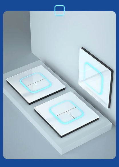 Depo Guye Glazen Lichtschakelaar – 1/2/3/4-Gang Touchpaneel met LED-indicator (110–250V)