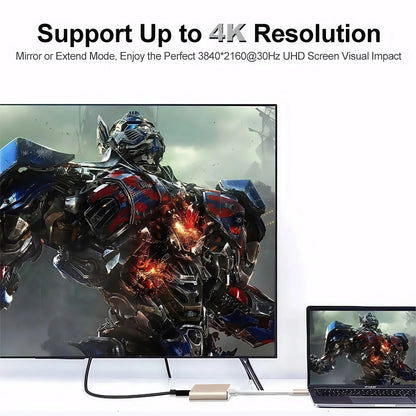 USB-C Hub Adapter 3-in-1 – 4K HDMI, USB 3.0 &amp; Charging Port – Suitable for MacBook &amp; Laptops