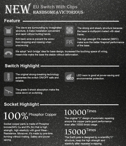 Wallpad Luxe Houten EU Stopcontact – Retro Schakelaar met USB, TV & Datapoort (110–250V)