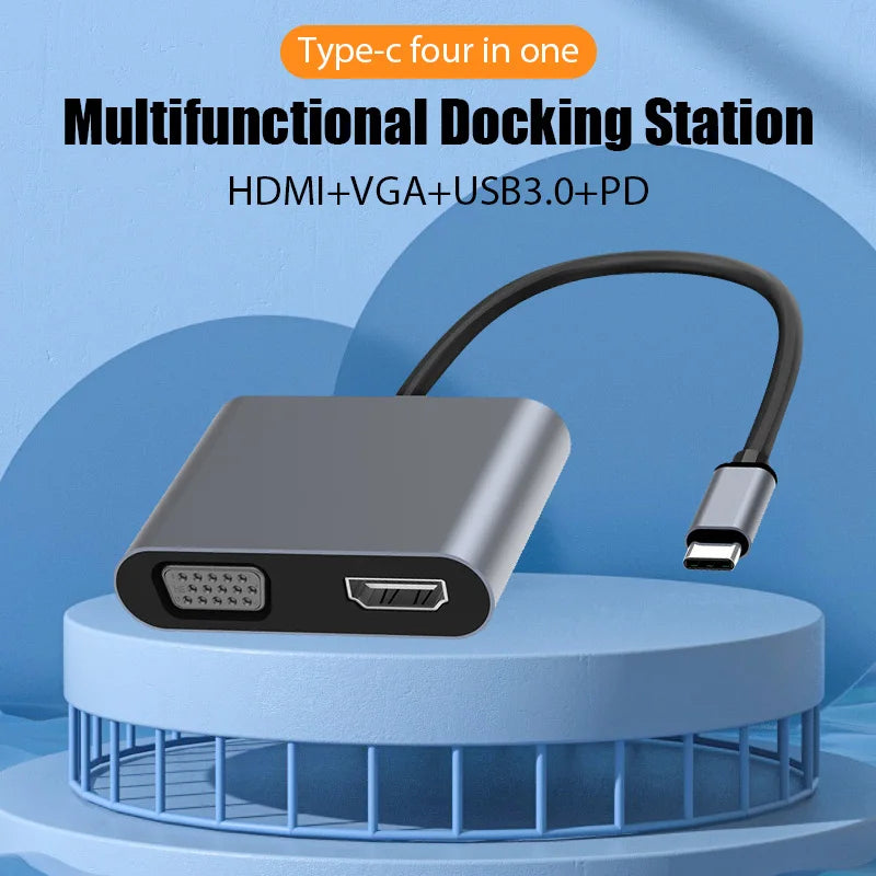 4-in-1 USB-C HUB Docking Station
