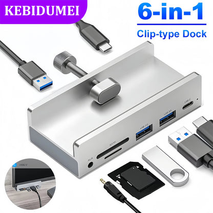 6-in-1 USB 3.0 HUB met voeding – hoge snelheid 5Gbps