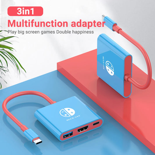 Game Dock 4K HDMI USB-C Hub – draagbaar dockingstation voor laptop, pc & Nintendo Switch