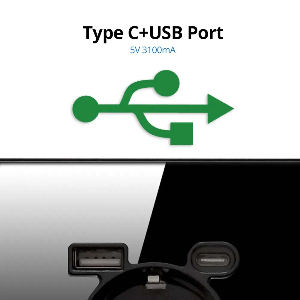 Wallpad Luxe EU Stopcontact met USB-C (5V/3.1A) – Gehard Glazen Paneel