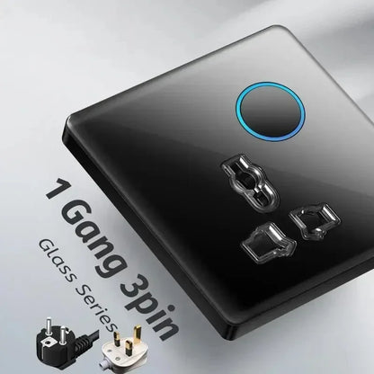 Depo Guye Glazen Lichtschakelaar – 1/2/3/4-Gang Touchpaneel met LED-indicator (110–250V)