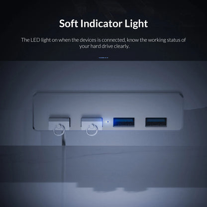 6-in-1 USB 3.0 HUB met voeding – hoge snelheid 5Gbps