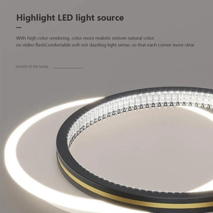 Modern LED ceiling lamp with crystal lampshade – round or square