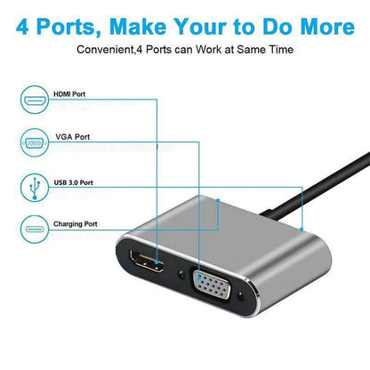 4-in-1 USB-C HUB Docking Station
