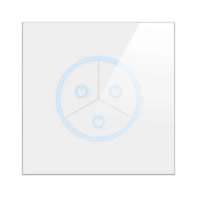 Tuya WiFi Smart Lichtschakelaar – 1/2/3-Gang Touchpaneel met App-bediening voor Alexa & Google Home