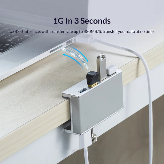 6-in-1 USB 3.0 HUB met voeding – hoge snelheid 5Gbps