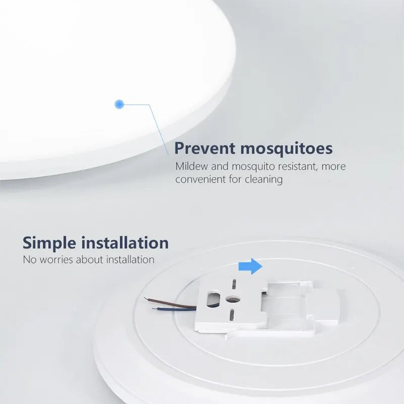 BENEWTON Smart RGB &amp; CCT LED Ceiling Light – App Control &amp; Remote Control (18–54W)