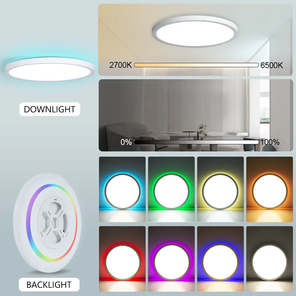 BENWETON TUYA slimme RGB LED plafondlamp – app- en spraakbesturing
